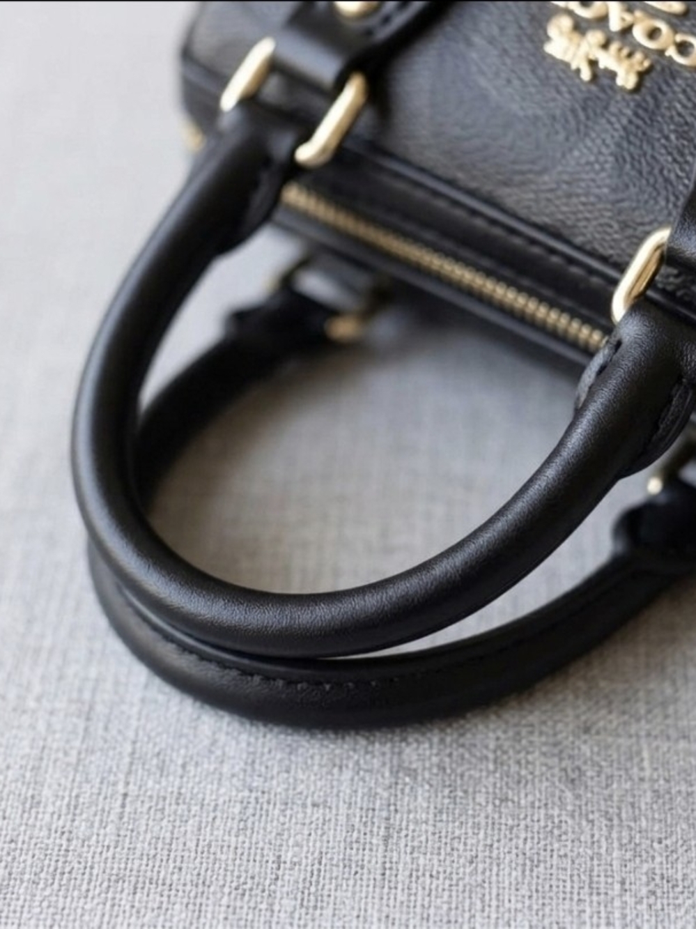 Coach Black Signature Mini Satchel Bag - Picture 4 of 11
